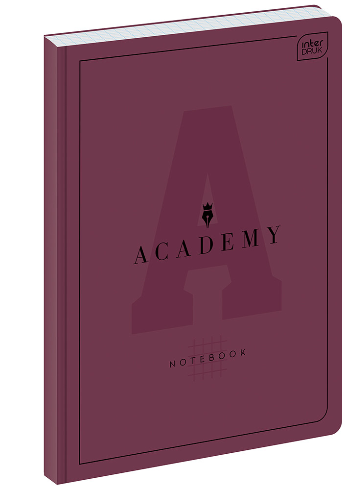 Brulion w kratkę A4, Academy, 96 kartek, Interdruk